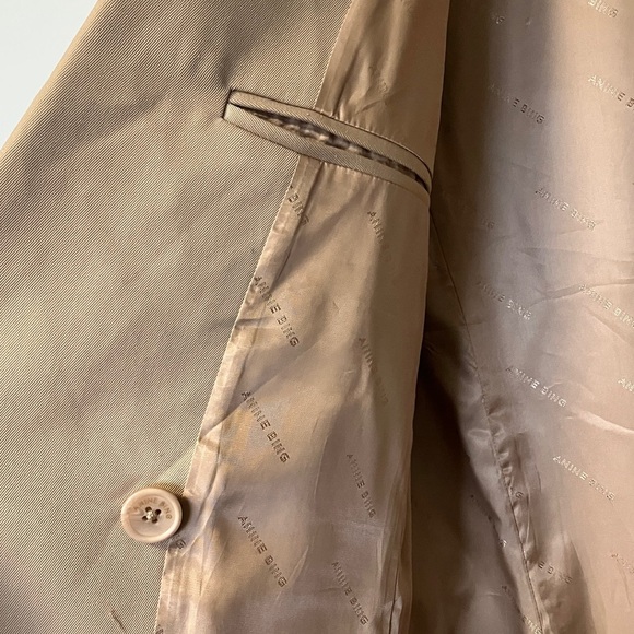 Anine Bing Madeleine Wool Blazer Deep Sand - Picture 4 of 16